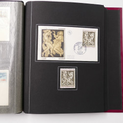 Collection historique de timbres de France 1967-1969 en un album.