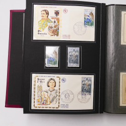 Collection historique de timbres de France 1967-1969 en un album.