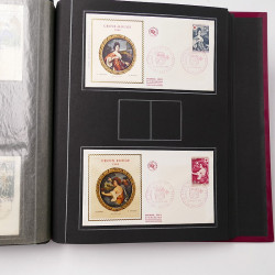 Collection historique de timbres de France 1967-1969 en un album.