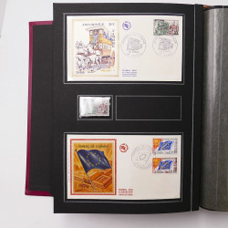 Collection historique de timbres de France 1967-1969 en un album.