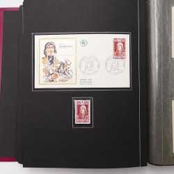 Collection historique de timbres de France 1967-1969 en un album.