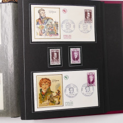 Collection historique de timbres de France 1967-1969 en un album.