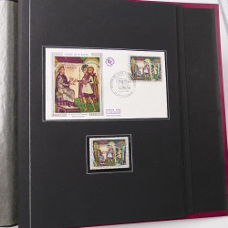 Collection historique de timbres de France 1967-1969 en un album.