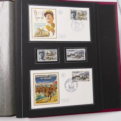 Collection historique de timbres de France 1967-1969 en un album.