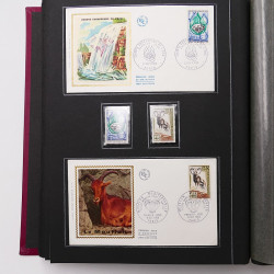Collection historique de timbres de France 1967-1969 en un album.