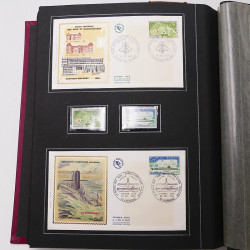 Collection historique de timbres de France 1967-1969 en un album.