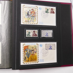 Collection historique de timbres de France 1967-1969 en un album.
