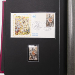Collection historique de timbres de France 1967-1969 en un album.