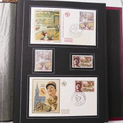Collection historique de timbres de France 1967-1969 en un album.