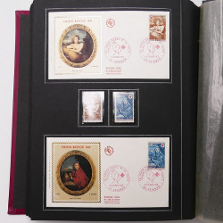 Collection historique de timbres de France 1967-1969 en un album.