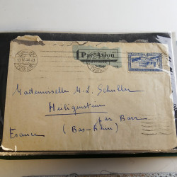 Lot de lettres, entiers postaux de colonies françaises et monde en un album.