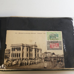 Lot de lettres, entiers postaux de colonies françaises et monde en un album.