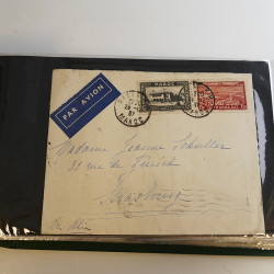 Lot de lettres, entiers postaux de colonies françaises et monde en un album.