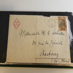 Lot de lettres, entiers postaux de colonies françaises et monde en un album.