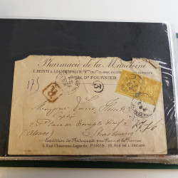 Lot de lettres, entiers postaux de colonies françaises et monde en un album.