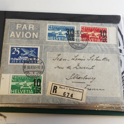 Lot de lettres, entiers postaux de colonies françaises et monde en un album.