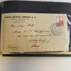 Lot de lettres, entiers postaux de colonies françaises et monde en un album.
