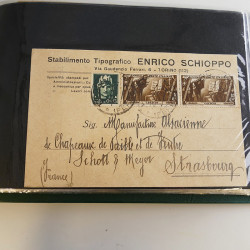 Lot de lettres, entiers postaux de colonies françaises et monde en un album.
