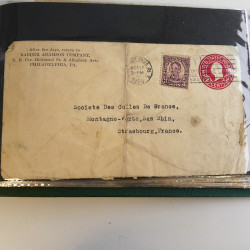 Lot de lettres, entiers postaux de colonies françaises et monde en un album.