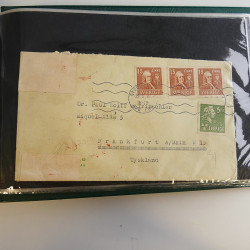 Lot de lettres, entiers postaux de colonies françaises et monde en un album.