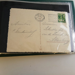 Lot de lettres, entiers postaux de colonies françaises et monde en un album.