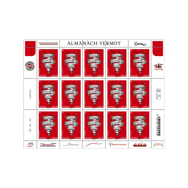 Timbre Almanach Vermot en feuillet de France N°F209 neuf**.