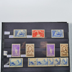 Collection de timbres de France 1849-1943 neufs et oblitérés en un album.