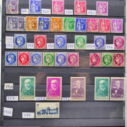 Collection de timbres de France 1849-1943 neufs et oblitérés en un album.