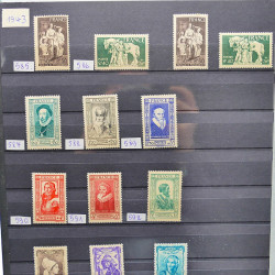 Collection de timbres de France 1849-1943 neufs et oblitérés en un album.