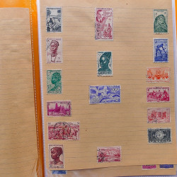 Lot de timbres d'anciennes colonies françaises neufs et oblitérés.