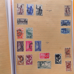 Lot de timbres d'anciennes colonies françaises neufs et oblitérés.