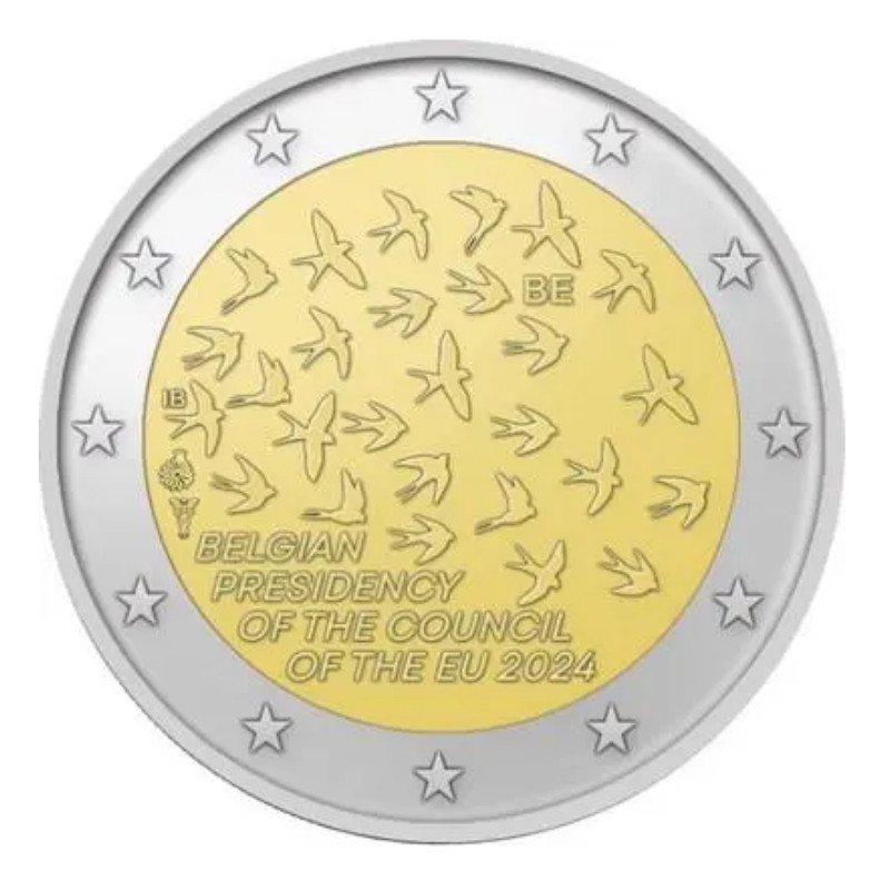 2 euros commémorative Belgique 2024 - Présidence.
