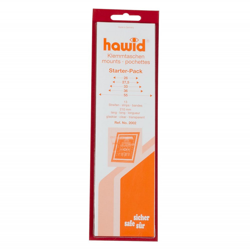 Pack débutant Hawid bandes simple soudure fond transparent pour timbres.