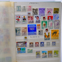 Vrac philatélique de timbres du monde neufs et oblitérés en un carton.
