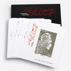 Coffret 10 feuillets de timbres Marianne l'engagée N°4022.