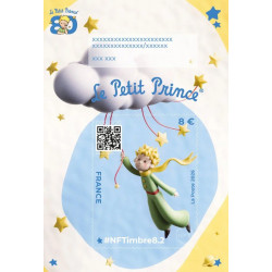 Feuillet crypto NFTimbre8.2 Le Petit Prince et le nuage.