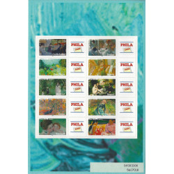 Feuillet de 10 timbres personnalisés Les impressionnistes N°3866B.