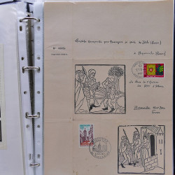 Vrac philatélique de timbres du monde neufs et oblitérés en un carton.