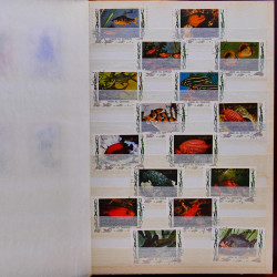 Vrac philatélique de timbres du monde neufs et oblitérés en un carton.