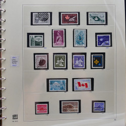 Collection timbres de Canada 1870-1992 neufs et oblitérés en un album.