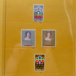 Collection timbres de Canada 1870-1992 neufs et oblitérés en un album.
