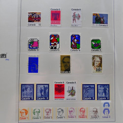 Collection timbres de Canada 1870-1992 neufs et oblitérés en un album.