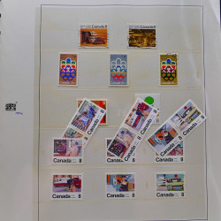 Collection timbres de Canada 1870-1992 neufs et oblitérés en un album.