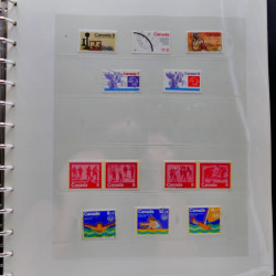 Collection timbres de Canada 1870-1992 neufs et oblitérés en un album.