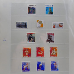 Collection timbres de Canada 1870-1992 neufs et oblitérés en un album.
