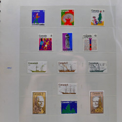 Collection timbres de Canada 1870-1992 neufs et oblitérés en un album.