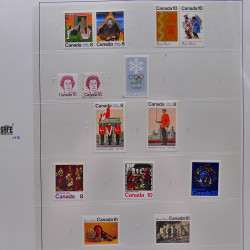 Collection timbres de Canada 1870-1992 neufs et oblitérés en un album.