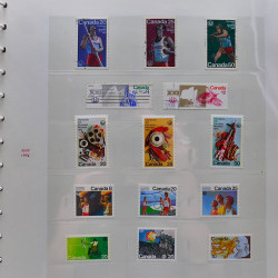 Collection timbres de Canada 1870-1992 neufs et oblitérés en un album.