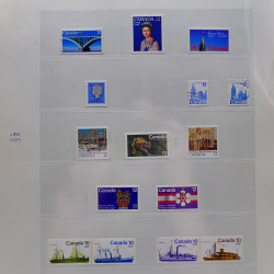Collection timbres de Canada 1870-1992 neufs et oblitérés en un album.