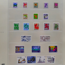Collection timbres de Canada 1870-1992 neufs et oblitérés en un album.